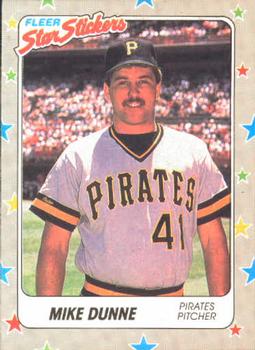 1988 Fleer Sticker Baseball Cards        115     Mike Dunne